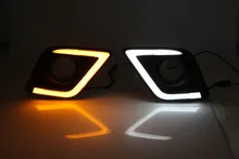 led drl daytime running light for toyota revo Hilux Vigo 2015-16, with yellow turn signals, top quality led drl daytime running light for toyota revo Hilux Vigo 2015-16, with yellow turn signals, top quality