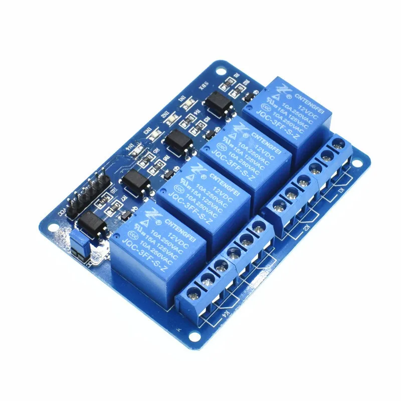 12V 4-канальный Релейный модуль для Arduino ARM PIC AVR DSP электронное реле 12V 4-канальный Релейный модуль низкий уровень срабатывает