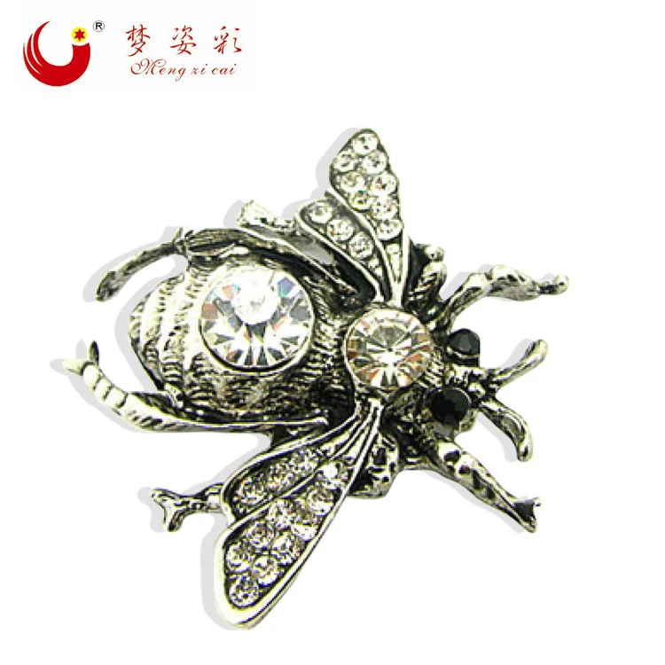 Factory Direct Men Classic insects Bee Brooch vintage Rhinestone Broach Purple Bee Brooches Hijab Pins For Women X1212