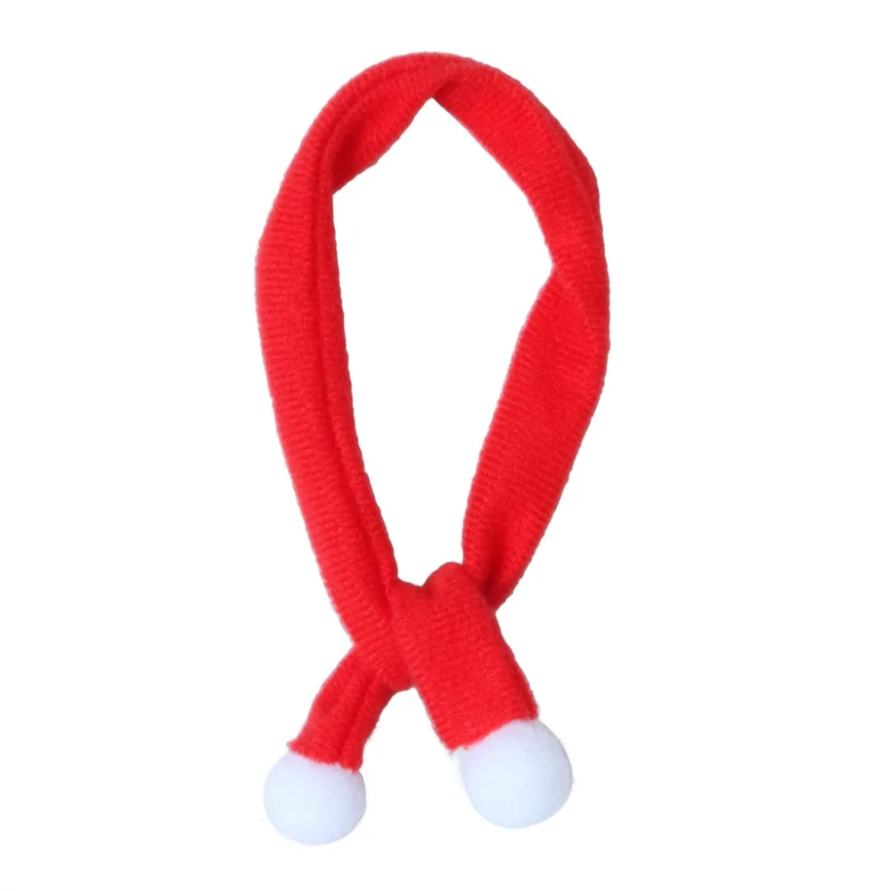 Mini Santa Scarf for Pet Dog Cat Puppy Doll Tie Neck Neckerchief Christmas Accessories (1)