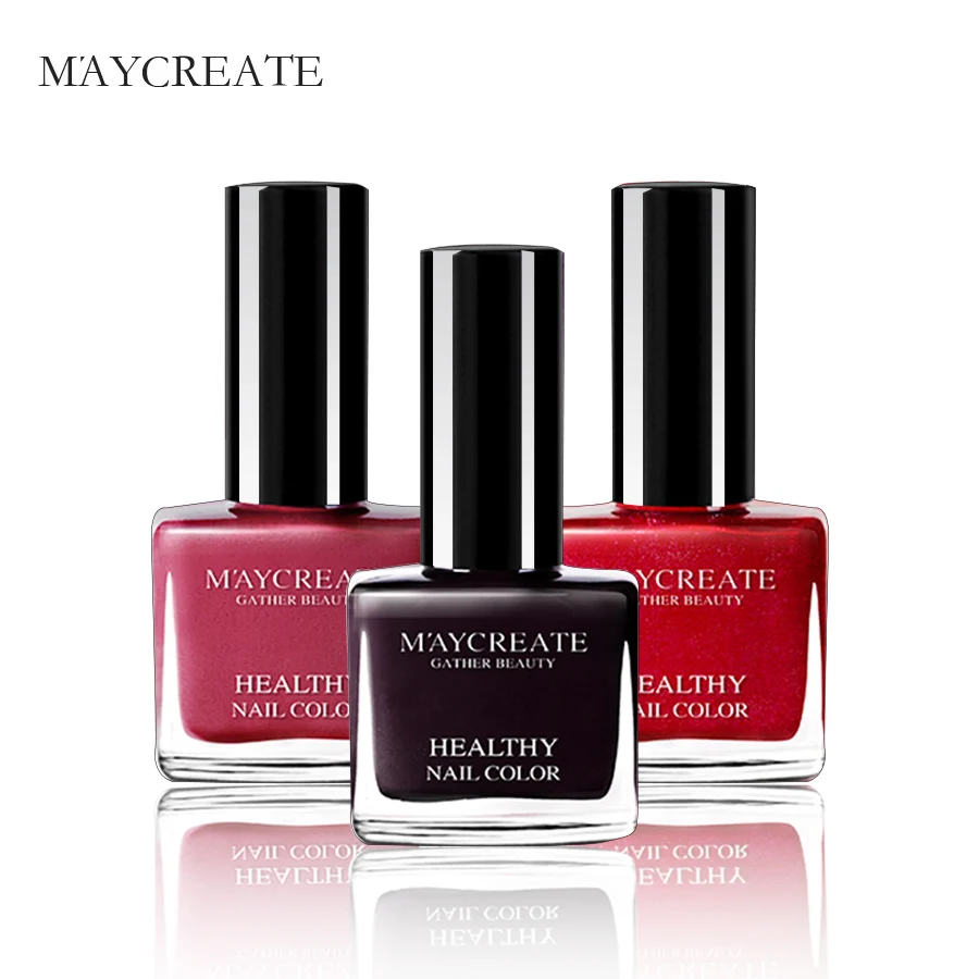 Маникюрный Гель лак MayCreate стойкий для ногтей красного и синего цветов 12 мл|nail