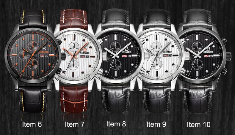 Швейцарские часы мужские роскошные брендовые наручные часы фирмы Binger, кварцевые часы из нержавеющей стали водонепроницаемые 100 м BG-0401-2