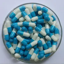 10000 шт./упак.) 1# синяя/Белая пустая желатиновая капсула- соединенная и разделенная доступная