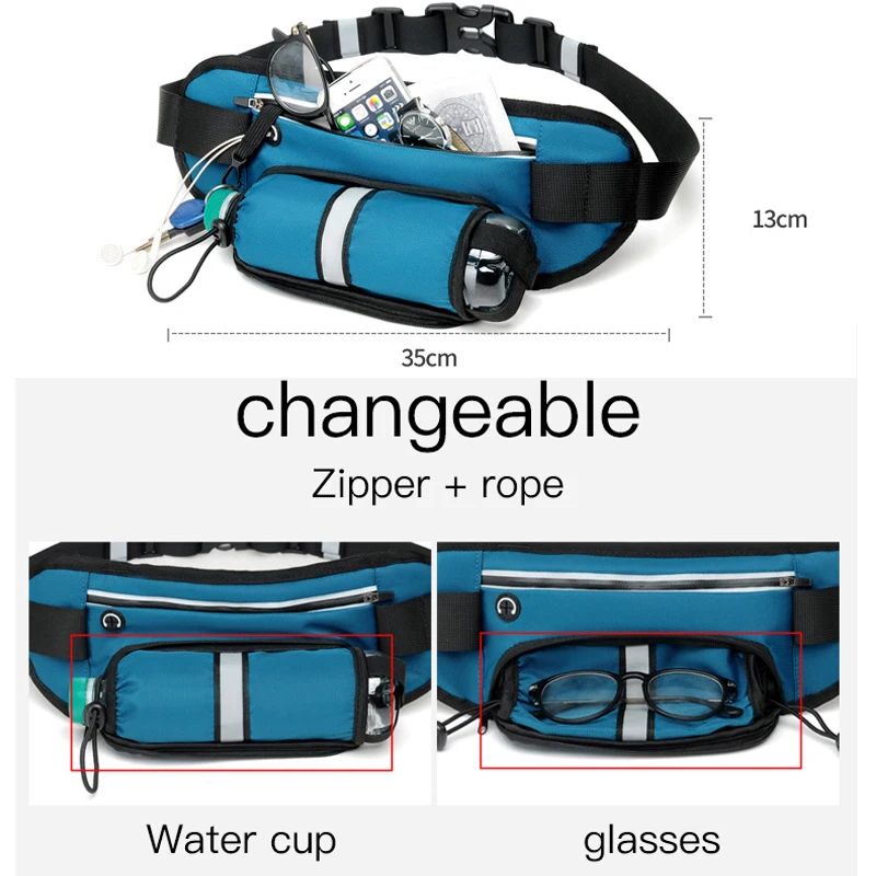 Водонепроницаемая Беговая поясная сумка с невидимой сумкой для бутылки воды, Сумка для кемпинга, альпинизма, поясная сумка, поясная сумка со скрытой сумкой