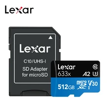 Lexar a2 512g tf cartão class10 UHS-I u3 micro cartão sd a1 32gb 64gb 128gb 256gb cartões de memória microsd para a câmera da tabuleta do smartphone