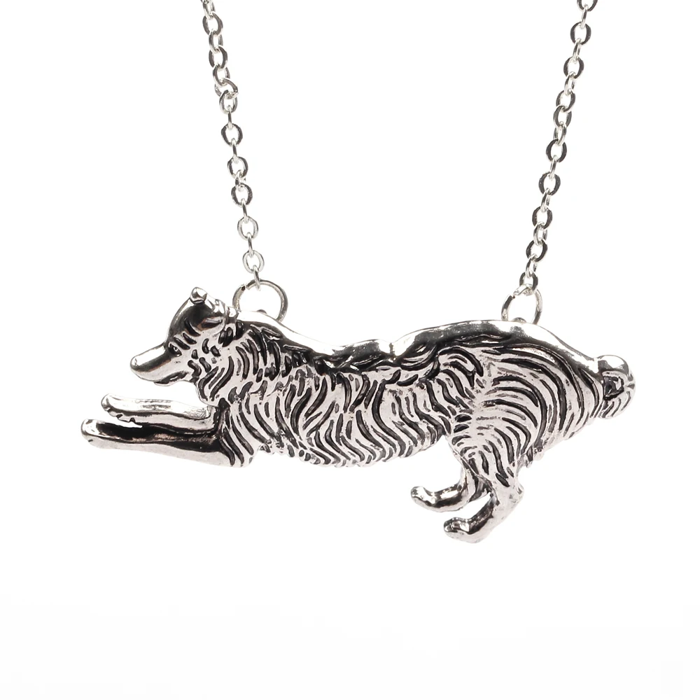 Женское Ожерелье чокер с подвеской бордер колли|choker silver|jewelry necklace womendog lovers |