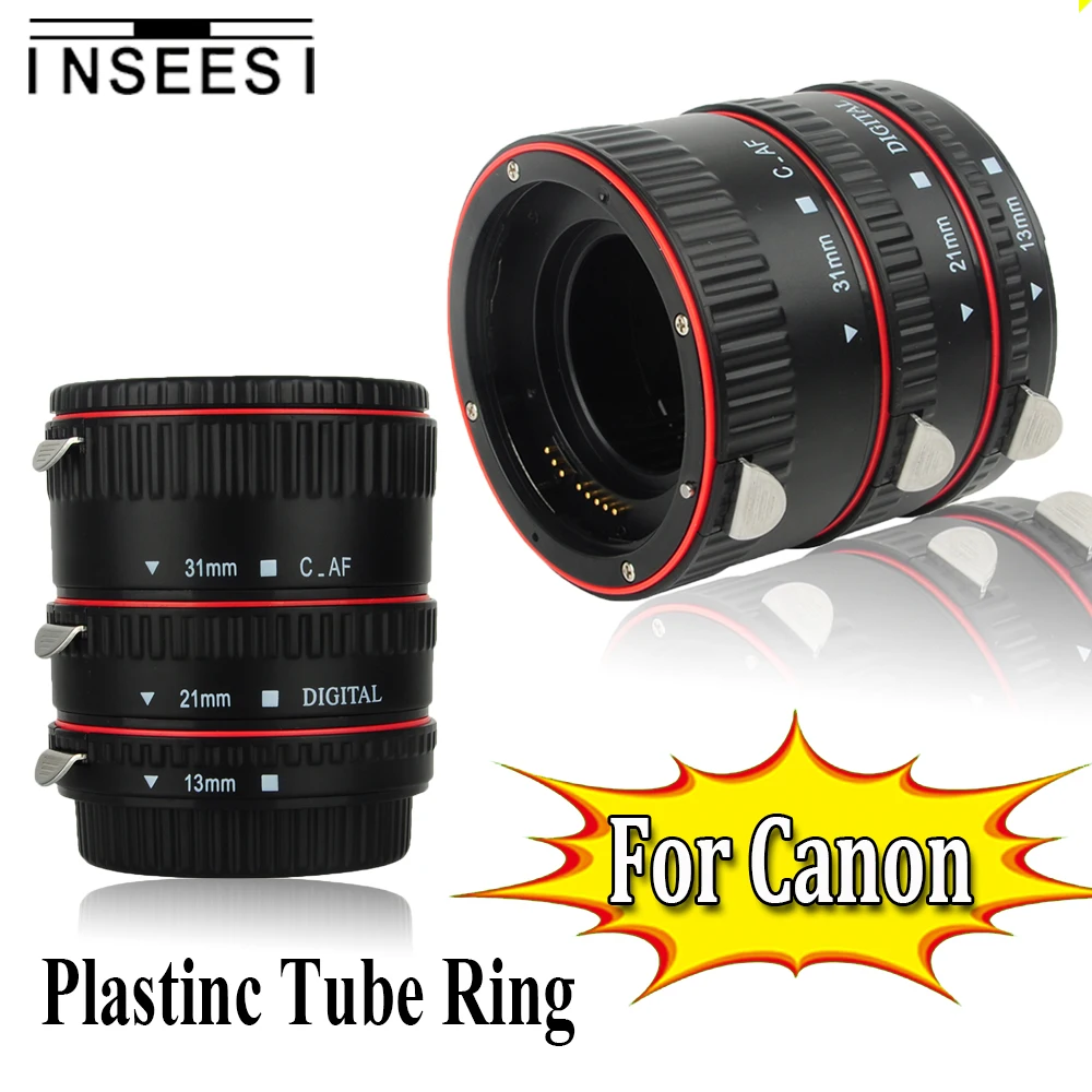 INSEESI Plastic Electronic AF Macro Extension Tube Auto Focus Macro lens Extension Tube Ring for