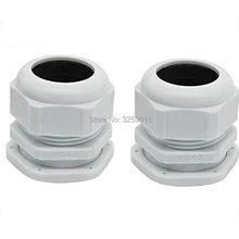 1 шт. Кабельные втулки PG 42 черно-белые водонепроницаемые регулируемые нейлоновые разъемы соединения с прокладками 32-38 мм для электроприборов
