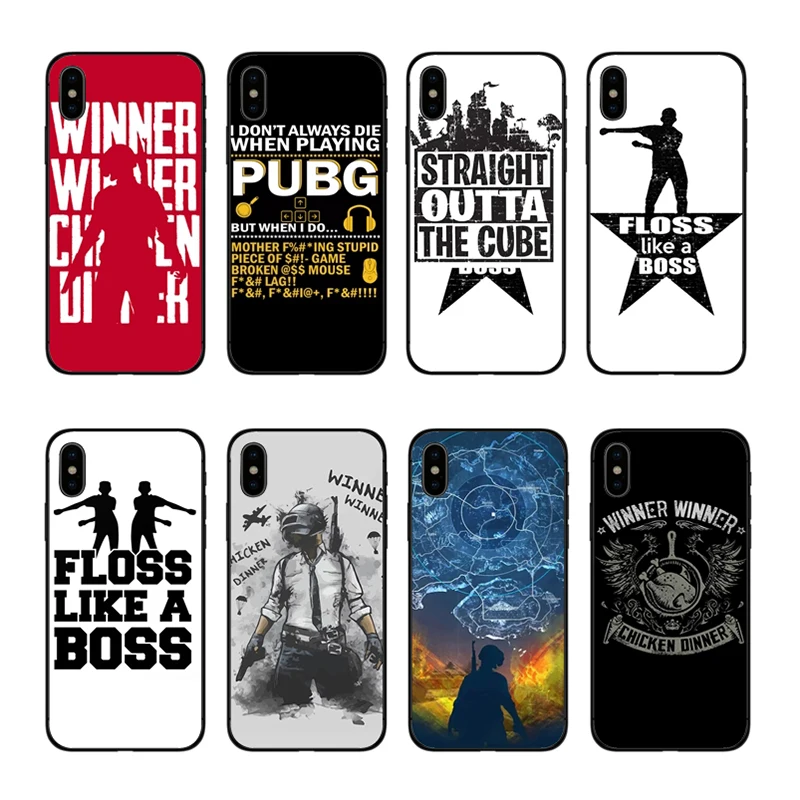 

IMIDO pugb New Personalized print Cover capa Soft Silicone Back hone Case For iPhone 8 7 6 6S Plus X XS XR XSmax 7 8 plus Cover
