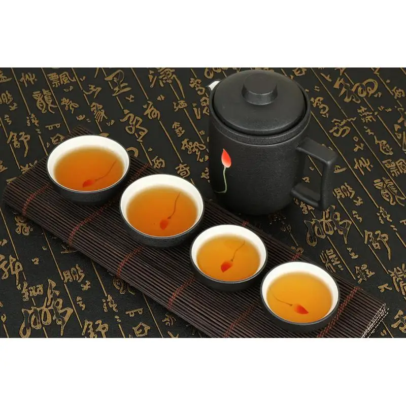 Дорожный чайный набор кружки портативные китайские чайные наборы кунг-фу чайный горшок фарфоровый чайный набор Gaiwan чайные чашки Кружка для чайной церемонии чайные горшки - Цвет: one pot  four cups