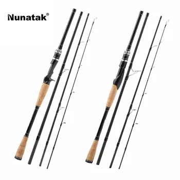 

New 704 M Fishing rod lure 2.1 M 4 Sections M Power Carbon Fiber Spinning / Casting Fishing Travel rod 12-25LB 10-30g