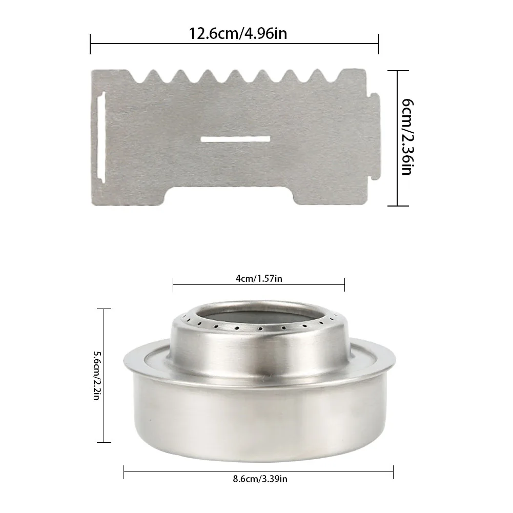 Уличная спиртовая плита, мини кухонная спиртовая плита, походная печь из нержавеющей стали, ветрозащитная плита на лобовое стекло для пикника, твердая жидкая плита