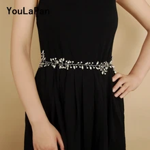 YouLaPan SH34 свадебный пояс со стразами для свадебного платья пояс невесты женские вечерние ремни свадебные аксессуары серебряный пояс