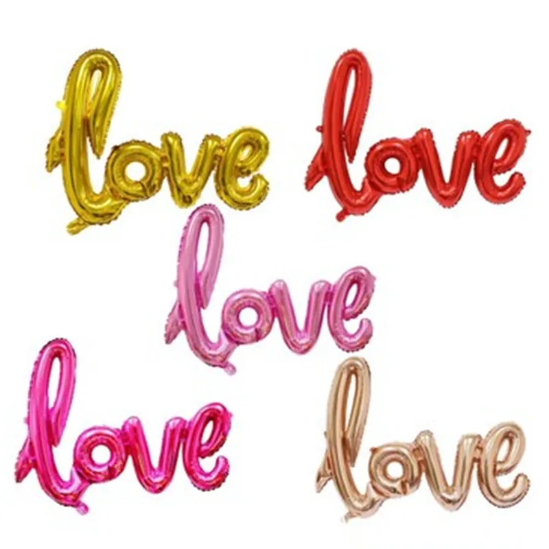 

2018 42inch Ligatures LOVE Letter Foil Balloons Wedding Decoration Bridal Shower Birthday Party Decorations Adult Party Supplies