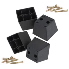 60x75x55 мм черный пластиковый трапециевидный диван мягкая мебель ножки пакет из 4