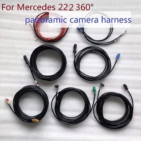 Mercedes 222 360 градусов панорамная камера жгут слепой области вождения рекордер жгут для Mercedes GLE 222 253 реверсивная камера видеопровод - Название цвета: Mercedes 222