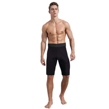 Fitness Shorts Men Knee Length Elastic Slimming Sweating Sports Shorts Gym Body Shaper