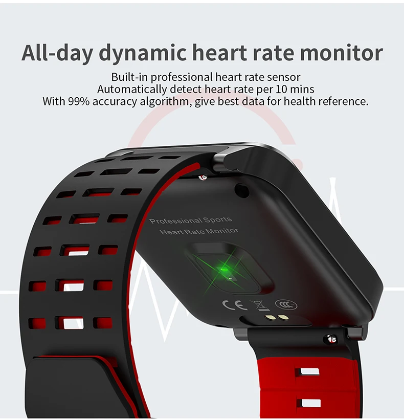 FocuSmart X9 Смарт-фитнес браслет Цвет Экран Водонепроницаемый сердечного ритма Смарт-часы крови Давление трекер спортивные повязки