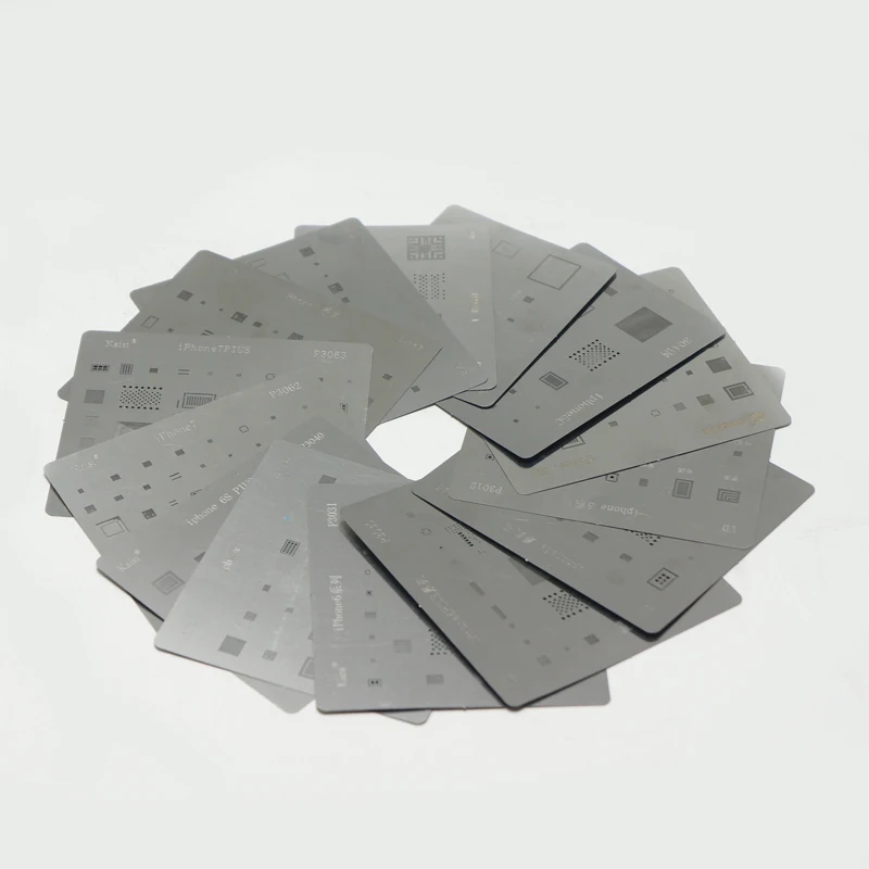 

2pcs BGA Stencil Direct Heating Reballing Stencil Tin for iPhone 4 4s 5 5s 5c 6 6Plus 6S 6SPlus SE iPhone7 7Plus 8 8 plus Chips