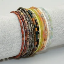 Натуральный камень/яшма/нефрит/агат маленькие трубчатые бусины 2 мм x 4 мм