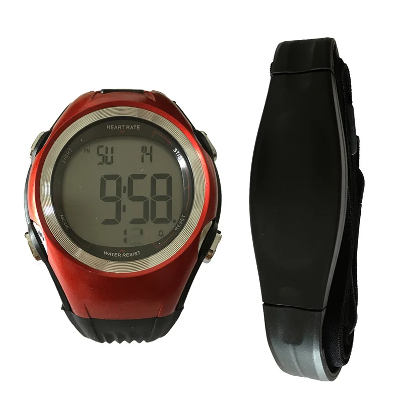 Пульсометр спортивные часы Polar водонепроницаемые цифровые беспроводные Часы для бега на велосипеде нагрудный ремешок спортивные часы датчик пульса метр - Цвет: Orange