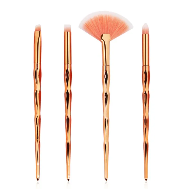 4 Pcs Diamond Brushes Eye Makeup Brushes Kit Face Blender Eyebrow Nasal