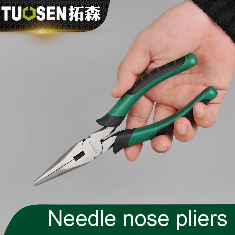 

TouSen kabelschoenen krimptang Long Nose Cable Wire Stripper Automatic Crimping Tool Peeling Pliers Adjustable Terminal Nose