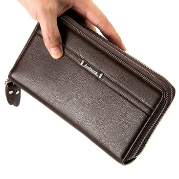 

Purse Male Leather Luxury Brand Portfolio Men Wallet PU with Coin Pocket Zipper Plaid Purse Credit Card Holders Mens Wallet