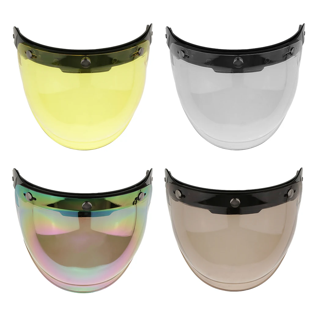 Universal Flip up Lens Bubble Visor Full Face Shield Mask Wind Protector 4 Colors For Retro Motorcycle Helmet Moto Capacete  