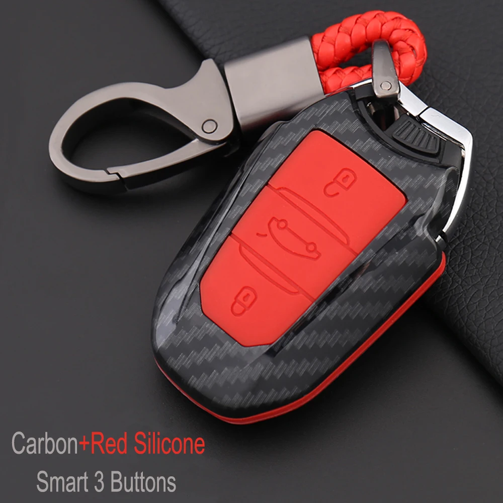 Автомобиль Smart Key защиты fob чехол Комплект углерода fibe ABS+ силиконовые крышки клавиатуры оболочка для peugeot 2008/307 /3008/308/407/408/4008/508
