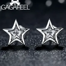V. YA 925 стерлингового серебра сверкающие звезды серьги гвоздики кубический циркон маленькие серьги для женщин модные серьги ювелирные изделия