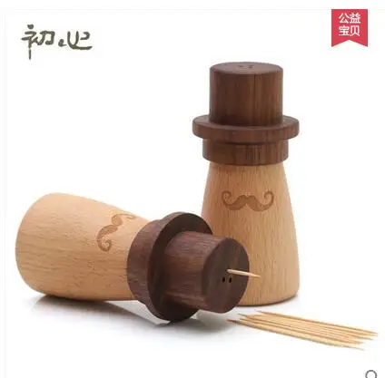 Высококачественный твердый деревянный гриб зубочистка банки коробка ресторан