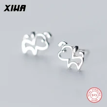 Стерлинговое серебро 925, серьги для детей, девочек, детей, маленькие модные серьги-гвоздики для женщин, детей, серьги в виде животных, собак, модное ювелирное изделие