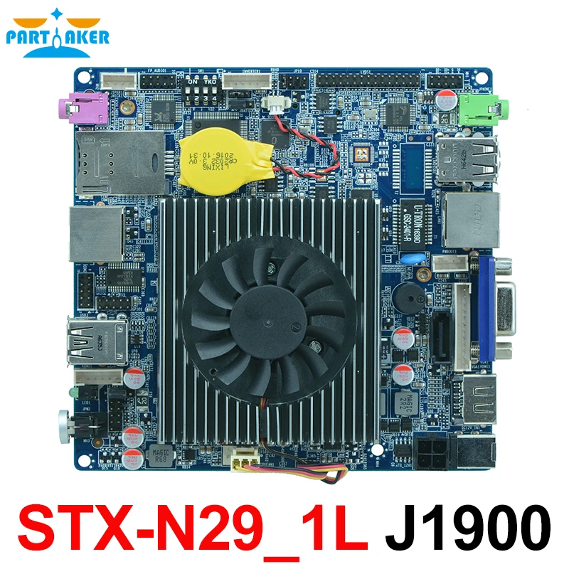 Безвентиляторная мини материнская плата ITX с 6 * USB 2 COM VGA LVDS Intel J1900 STX N29_1L| |