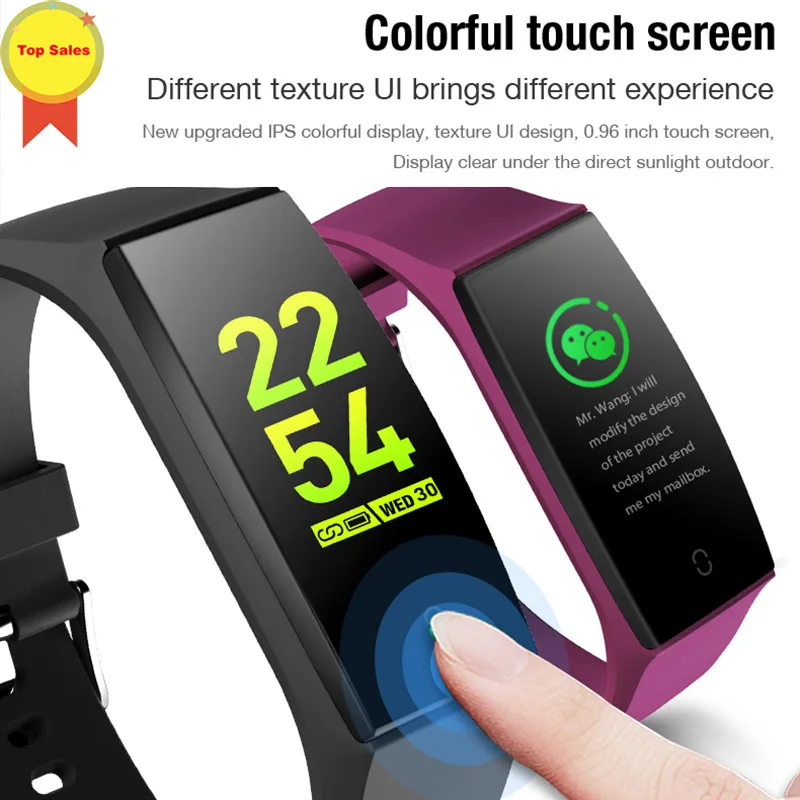 

smart wristband Color Screen Sport Smart Bracelet Blood Pressure dynamic Heart Rate Sleep Monitor Wristband band for IOS MI 3 4