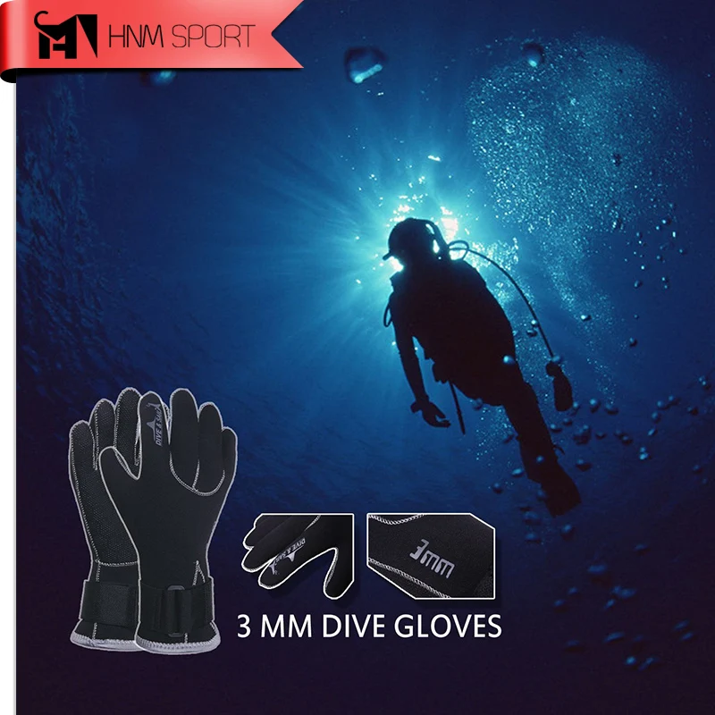 2017 جديد 3 ملليمتر النيوبرين الغوص قفازات الرجال عالية الجودة قفازات ل spearfishing الدفء غطس سباحة معدات شحن مجاني
