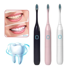 Электрическая акустическая волновая зубная щетка ультразвуковая отбеливающая щетка для зубов для здоровья и гигиены полости рта Уход зубная щетка es Водонепроницаемая зубная щетка