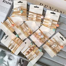 1 шт./4 шт. корейские модные шпильки с жемчугом металлические имитирующие красочные бусины заколки для волос Прическа Дизайн аксессуары инструмент для укладки волос