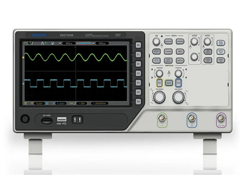 

Hantek DSO7204B Large 7 inch 64K color Display DSO7204B WVGA 800*480 Hantek DSO7204B Oscilloscope 4Channels 200MHz 2GSa/s Sample