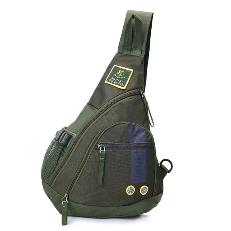 Высококачественная Водонепроницаемая оксфордская мужская сумка через плечо, военная дорожная сумка-слинг-рюкзак, нагрудная сумка-мессенджер - Цвет: Army green