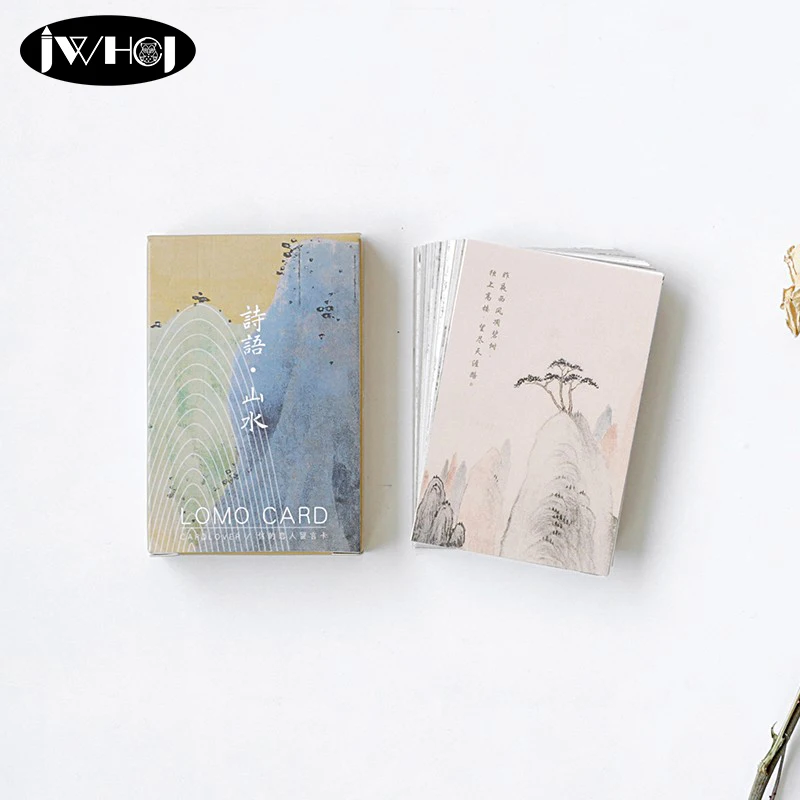 

28 pcs/box landscape scenery cartoon Mini Lomo Card Valentine's Day New Year Greeting Card Postcard Birthday Gift Message Card