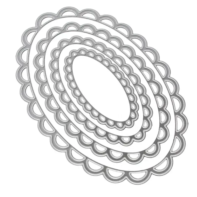 

4PCS Unique Oval Separable Cutting Dies Stencil For DIY Scrapbooking Embossing Decor Dies Craft Embossing Folder Template