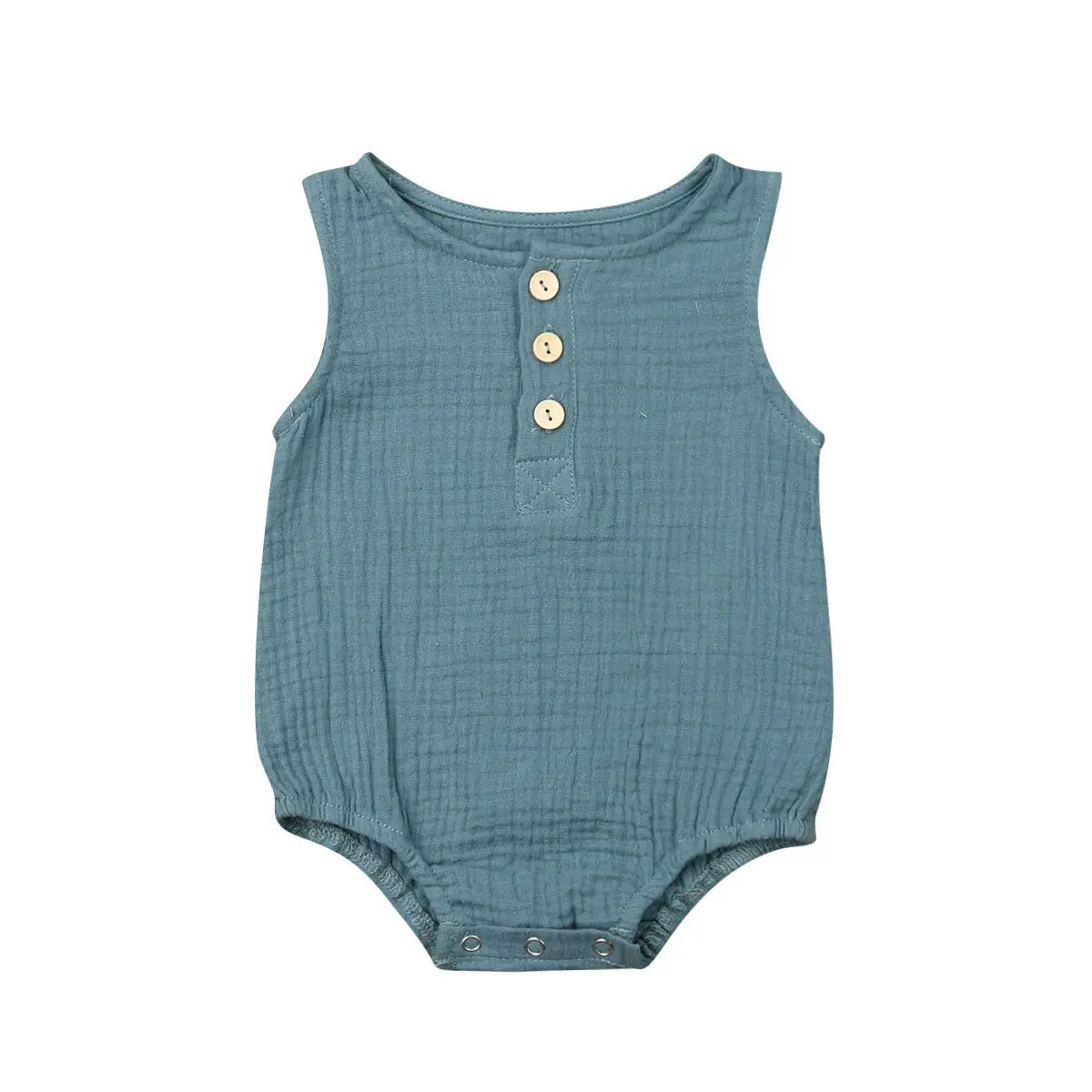 

Newborn Infant Baby Boy Girl Clothes Sleeveless Bubble Cotton Romper 0-24M