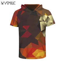 Fashion Men T-shirts Hooded Funny 3D Print Punk Style Short Sleeve Summer Women Tees Motorcycle Geometry Streetwear T-Shirt