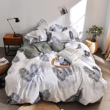 

UNIHOME Luxury ZFull/Queen Duvet cover set 300 thread count fiber reactive prints bedding set ANGLEA