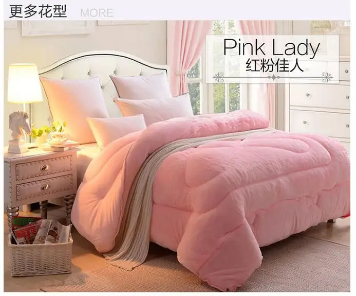 pink teddy comforter