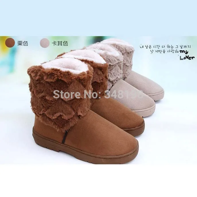 New Arrival 1Pairs 3 Colors Fashion Women Winter Snow Boots Hot Sale Warm Ankle Shoes Flat | Обувь