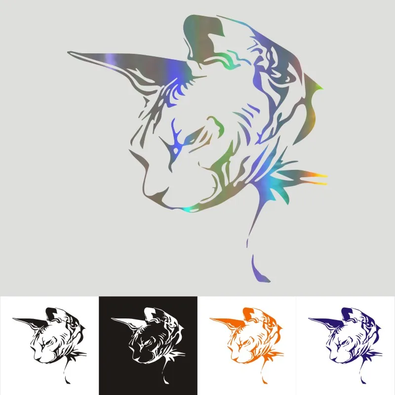 

Car Sticker Auto Sphynx Cat Fashion Car Motorcycles Decoration Reflective Waterproof Car Styling 22.9CM*21.7CM Custom Sticker