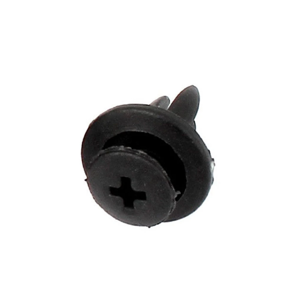 50 шт. черный 6 мм Автомобильный бампер отверстие черные пластиковые заклепки Крепежные Зажимы