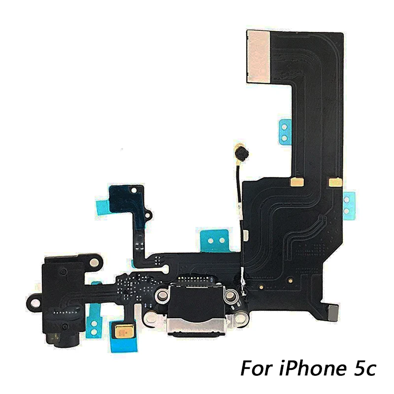 

1pcs USB Charging Port Dock Connector Flex Cable +Microphone +Headphone Audio Jack Replacement Part for iphone 5c charging flex